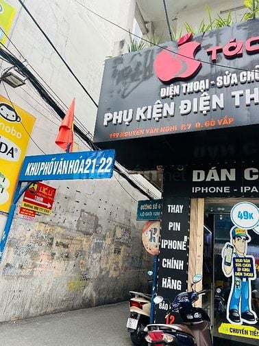 Nhà trệt lầu 2pn 1/ Đường số 6 F7 GV. 3.56x13 công nhận 38m2 đất