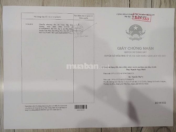 Nhượng QSD Đát ngay thị trấn Định Quán 230m2 giá 2,4tỷ
