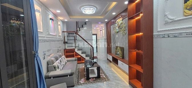 Nhà mới tuyệt đẹp, 1Trệt, 1lầu, 3,15mx13m. Hẻm 43 Bình Đông, P14,Q8