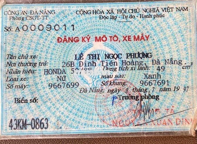 Honda cúp 97 Nhật 50 Cc em ru không bằng lái
