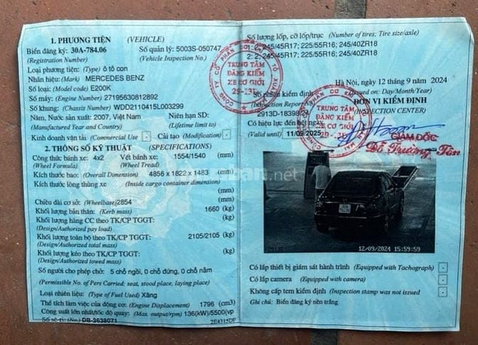 Mercedes Benz E Class đời 2007, máy 1.8 AT số tự động chính chủ 