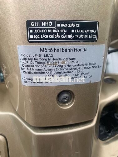 Honda Lead zin nguyên bản !