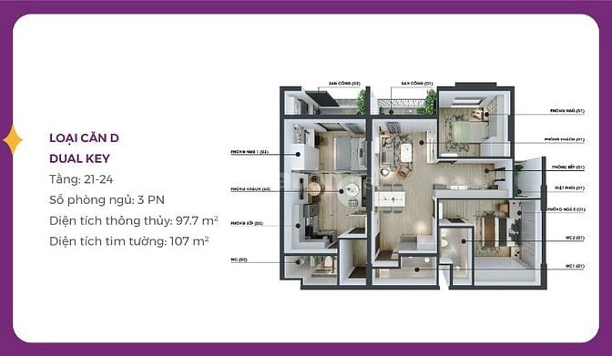 BÁN CĂN HỘ MIA  – VIEW BIỂN TRỰC DIỆN – GIÁ CHỈ 2,5 TỶ ĐẦY ĐỦ NỘI THẤT