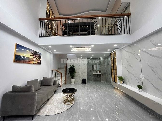 Nhà xây mới trệt lửng 3 lầu 1/ Đường số 19 F8 GV. Hẻm xe hơi