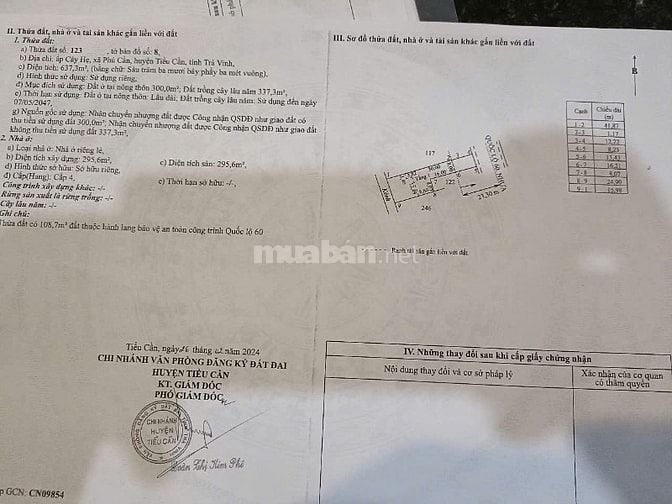 Bán nhà nghĩ mặt tiền quốc lộ 60 ..trung tâm thị trấn tiểu cần 