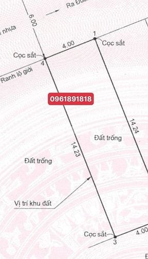 Chỉ nhỉnh hơn 2 tỷ/ nền đất tại Phường Bình Chiểu, Tp. HCM. 0961891818