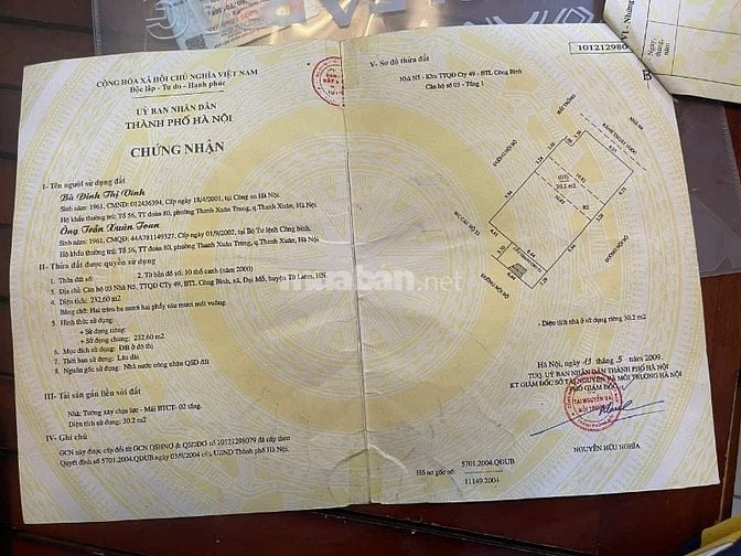 CHÍNH CHỦ CẦN BÁN NHÀ ĐẠI MỖ: 