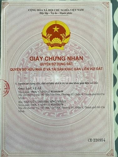 Nhà bán số 448/3c Nguyễn Tất Thành, P.18, Q.4(phường Xóm Chiều)