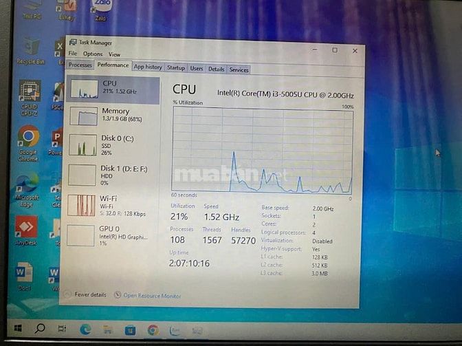 LAPTOP LENOVO 100-14IBD, 14 inch, Ram 4GB, SSD 128GB + 500GB - 1TR1