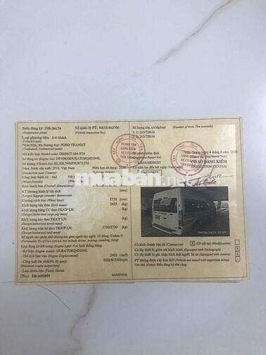 Ford Transit 2018 16 Chỗ 2.4 Diesel   - 234000 km