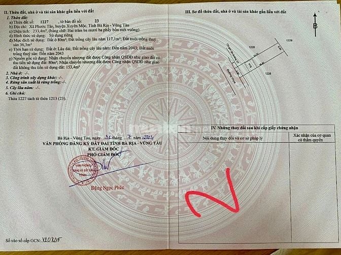 Chính chủ cần bán 4 lô đất Xuyên Mộc, sát hồ Bà Tô