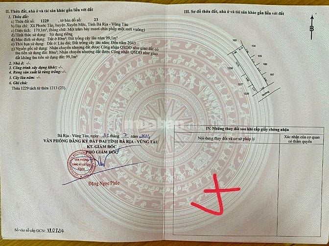 Chính chủ cần bán 4 lô đất Xuyên Mộc, sát hồ Bà Tô