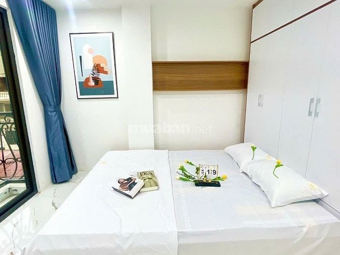Bán tòa căn hộ 197 Hoàng Mai: 55m2, 7 tầng, 12 phòng, full nội thất