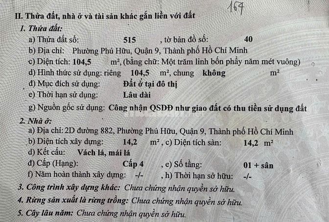 Đất mặt tiền đường 822 ,cách Nguyễn duy Trinh 50m
