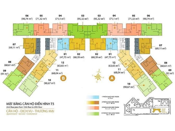 Bán hoặc cho thuê Căn hộ Masteri Thảo Điền tầng cao 3 phòng ngủ 98m2