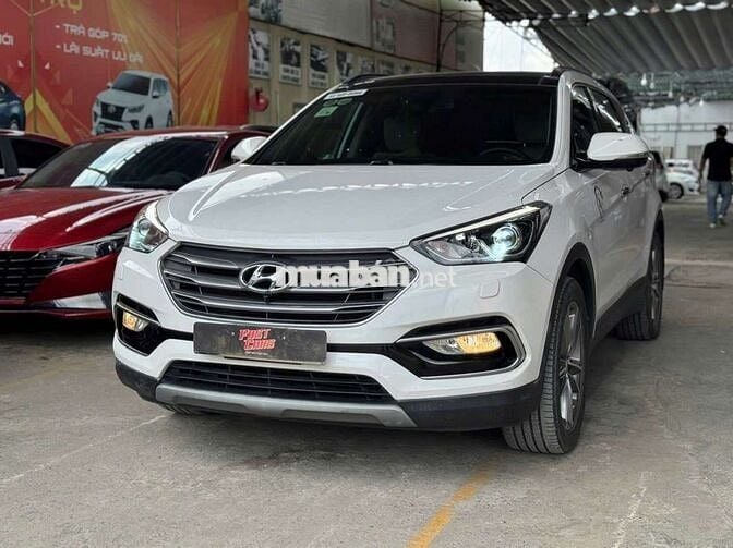 Hyundai Santafe 2017 4WD 2.4L full xăng,màu trắng