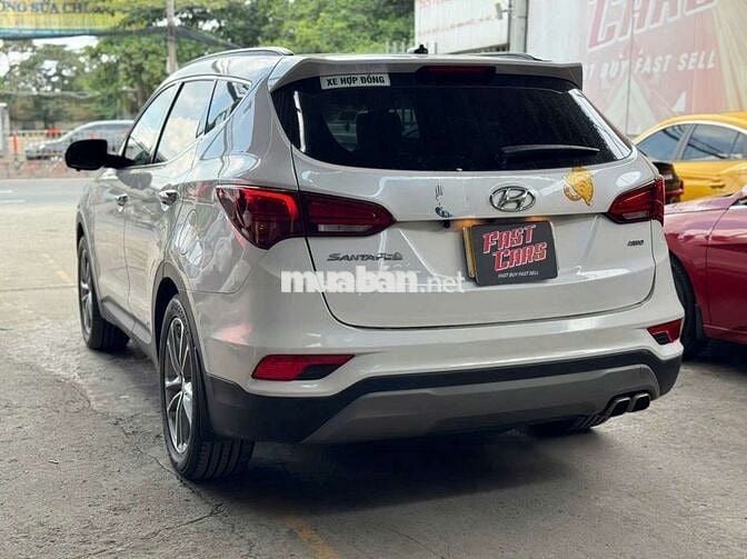 Hyundai Santafe 2017 4WD 2.4L full xăng,màu trắng