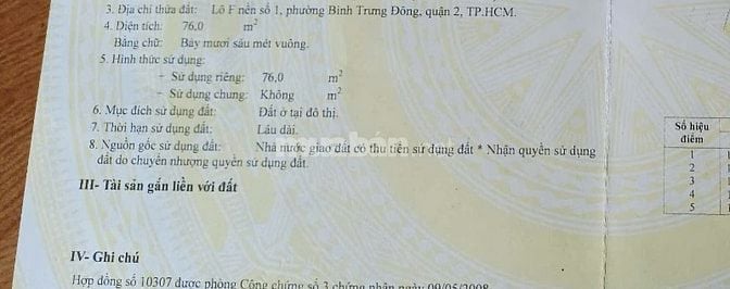 Bán đất dự án 10 mẫu  đường Nguyễn Duy Trinh Quận 2 cũ (76m2) 10.5 tỷ