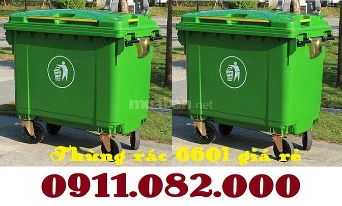 Thùng rác giá rẻ tại vĩnh long- Thùng rác 120l 240l 660l mới 100%- 091