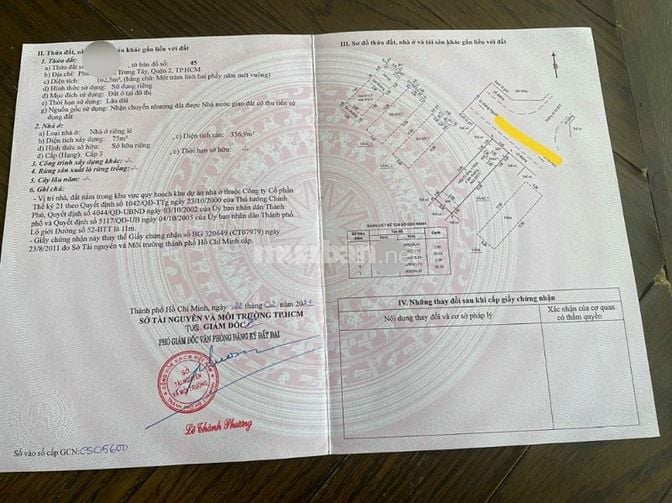 Bán nhà mặt tiền đường 52 Bình Trưng Tây Quận 2 giá 24 tỷ