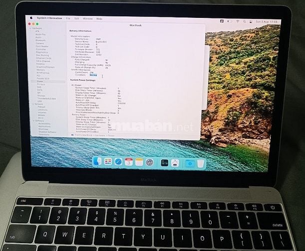 Macbook air 2015, màn 12 inch, I5 Ram 8Gb SSD 512