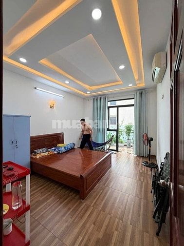 Nhà 3,7 x 14,5 đúc 1 trệt 2 lầu sân thượng quang trung p10 gò vấp 