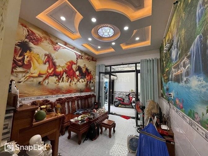 Nhà 3,7 x 14,5 đúc 1 trệt 2 lầu sân thượng quang trung p10 gò vấp 