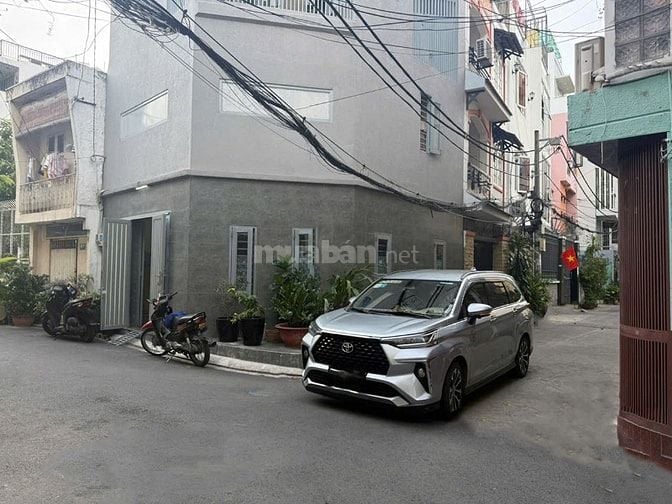 3 lầu, góc 2 mặt tiền hêm 6m khu cao cấp Hồ Biểu Chánh thông ra HVBánh