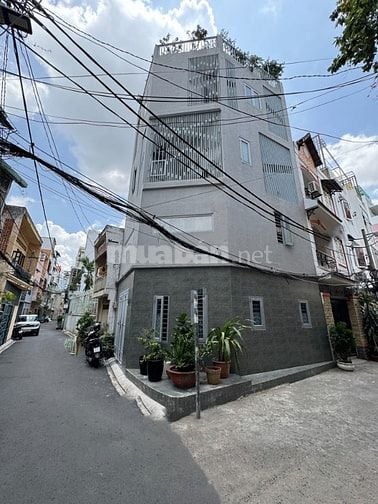 3 lầu, góc 2 mặt tiền hêm 6m khu cao cấp Hồ Biểu Chánh thông ra HVBánh