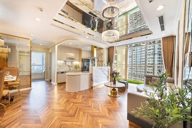 Căn hộ 95m2-2 tỷ4 (3pn)vay 90%,View song  Dọn ở,Mẫu mới,Võ Văn Kiệt 
