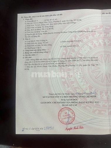 Bán nhà rộng rẻ 4 lầu (5x14,5) 252/32 Phạm Văn Chiêu p9 Gò Vấp LÀNGHOA