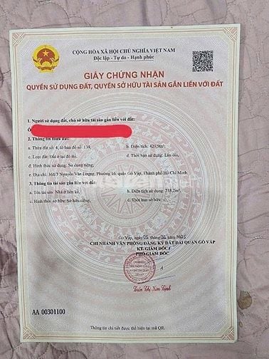  Bán đất 368/3 Nguyễn Văn Lượng, P.16, Gò Vấp: 8,8 x 36m (nở hậu: 13m)