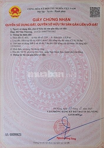 Bán nhanh lô đất sát làng đại học, sổ hồng pháp lý đầy đủ
