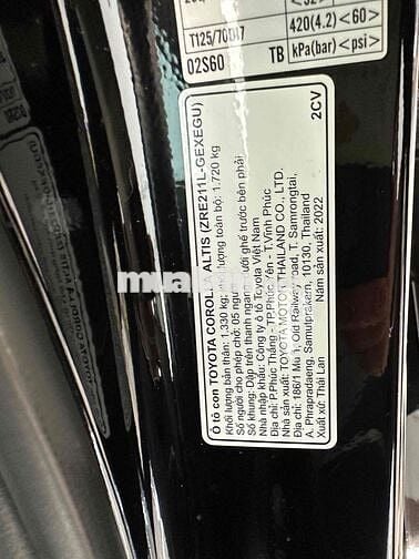 Toyota Corolla Altis 2022 tự động BH HÃNG TOÀN QUO