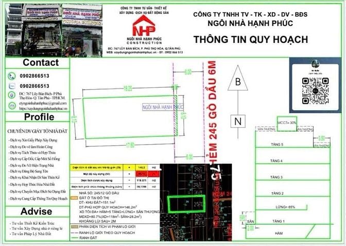 Hẻm 6m đẹp gò dầu duy nhất chỉ có cặp 8.1 x18.7 hậu 8.2 giá 14.7 tỷ 