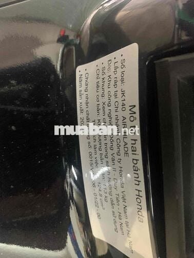 Air Blade 125 Đen Nhám mới 100% bao biển số