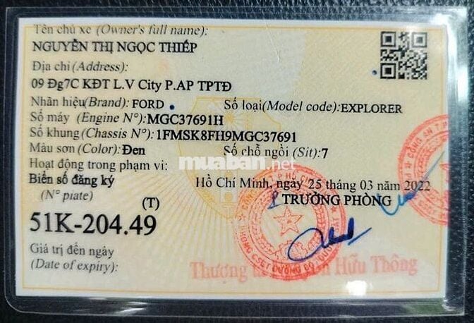 Ford Explorer 2021 - BHMR Đến 2027