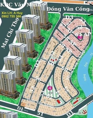 Bán đất Biệt Thự Văn Minh đường Thân Văn Nhiếp 
