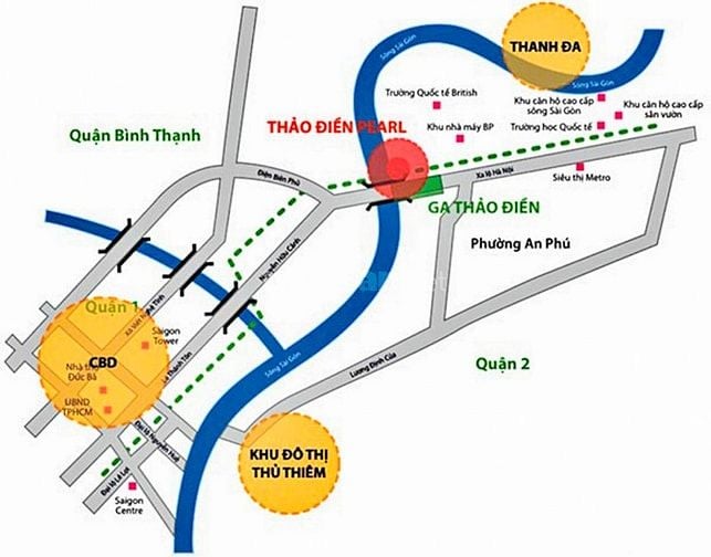 Cần bán Căn hộ tại Thảo Điền Pearl gồm 2 phòng ngủ tầng trung 92m2