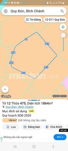 Ngộp ngân hàng bán đất vườn 1450m ,lô nhì Nguyễn Văn Thời ,giá 2.5 tỷ