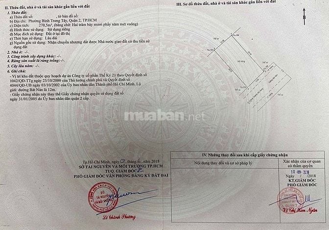 Đất đẹp đường Bát Nàn TP. Thủ Đức, 270m², sổ riêng, xây dựng tự do