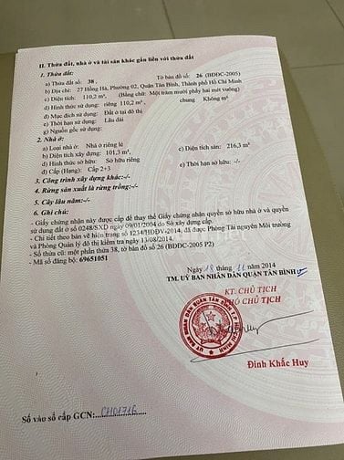 XUỐNG GIÁ 5 TỶ BÁN GẤP NHÀ 2 MẶT TIỀN 27 HỒNG HÀ,P2,TÂN BÌNH 