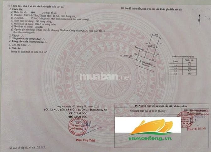 239m2 đất có 155m2 thổ cư (7x32) đường Đinh Viết Cửu Giá 2,9 tỷ đồng