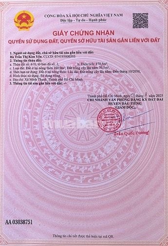 CẦN BÁN GẤP 2 LÔ LIỀN KỀ DẦU TIẾNG - BÌNH DƯƠNG