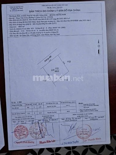 Bán gấp lô đất thuộc Ấp Chòm Dừa, Xã Đồng Khởi, Châu Thành, Tây Ninh