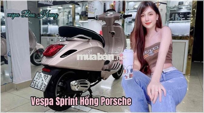 Vespa Sprint Hồng Porche đúng màu chính chủ