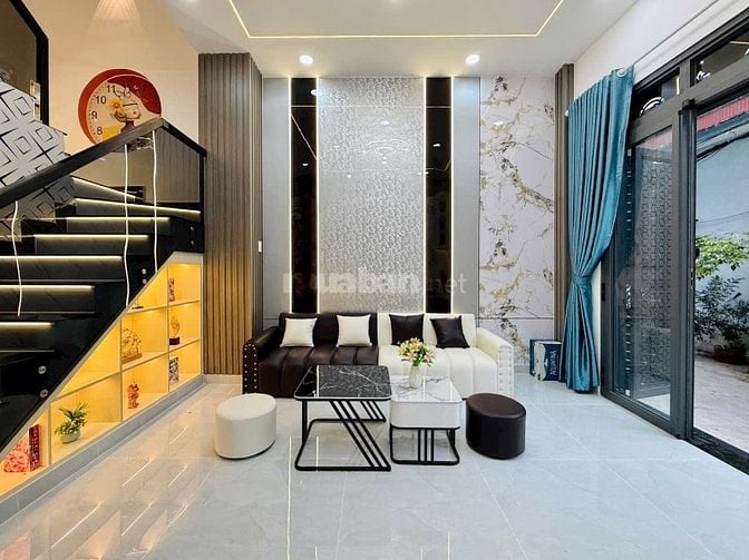 Nhà 3 Lầu đẹp Cao cấp góc 2 mặt hẻm xe hơi 1 trục 5m Phan Huy Ích