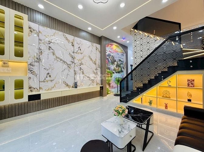 Nhà 3 Lầu đẹp Cao cấp góc 2 mặt hẻm xe hơi 1 trục 5m Phan Huy Ích