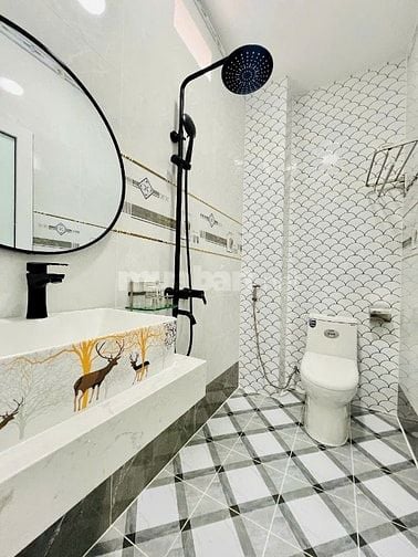 NHÀ MỚI XÂY mặt tiền đường nhựa 6m Rất đẹp. Xem là thích ngay