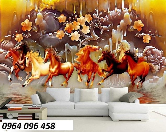 Tranh gạch 3d con ngựa - gạch tranh 3d con ngựa - FĐ5
